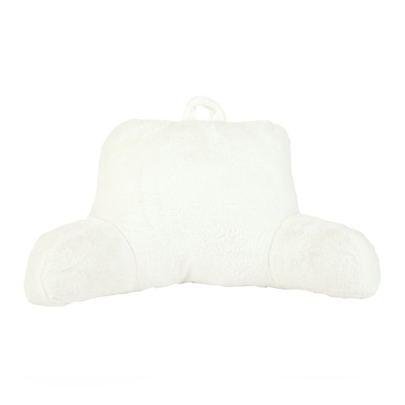 Mainstays Ivory Faux Fur Fluffy Plush Backrest Lounge Pillow - Cozy Comfortable - Picture 14 of 16